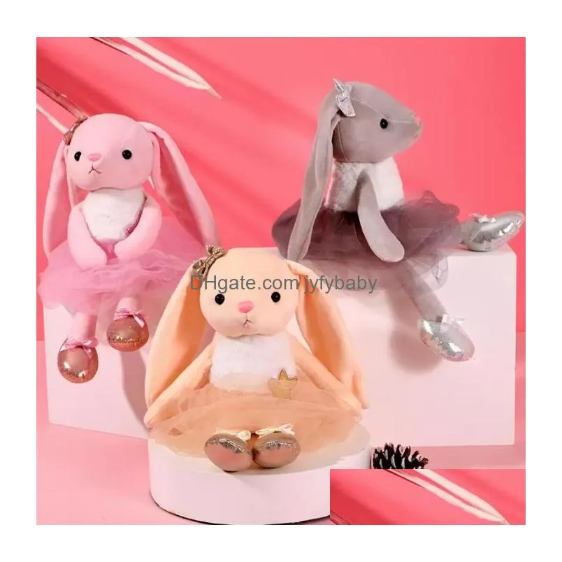 39cm cute dancing bunny plush toy doll for childrens birthday gift girls soft cute rabbit dolls kid toys
