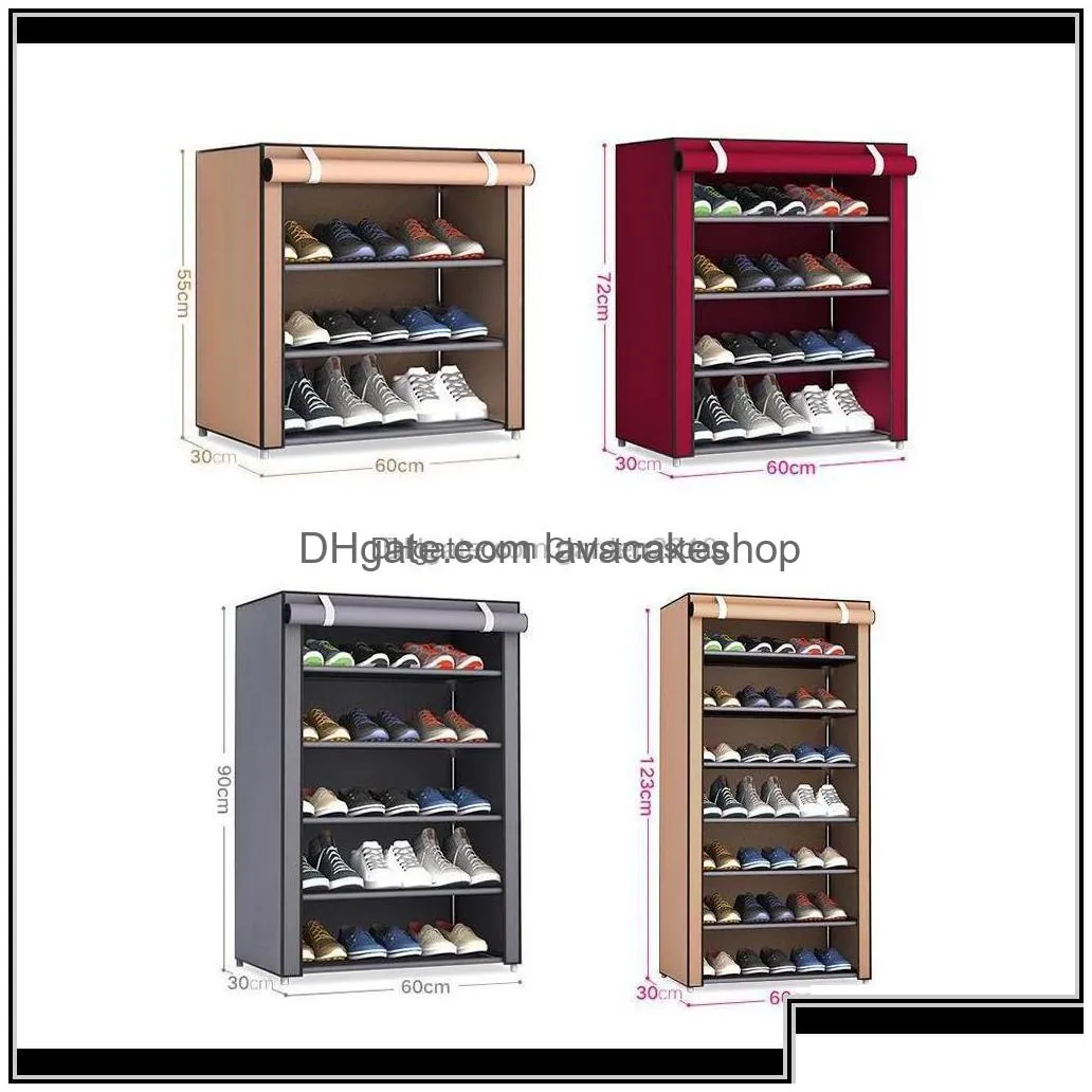 storage holders racks home organization housekee garden drop delivery 2021 4/5/6/8/10 layer dustproof nonwoven shoe rack bedroom