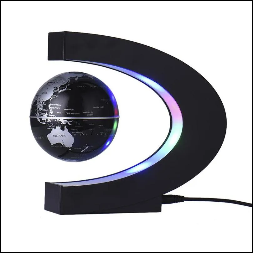 led magnetic levitation electronic floating globe world map antigravity led night light home decoration novelty birthday gift