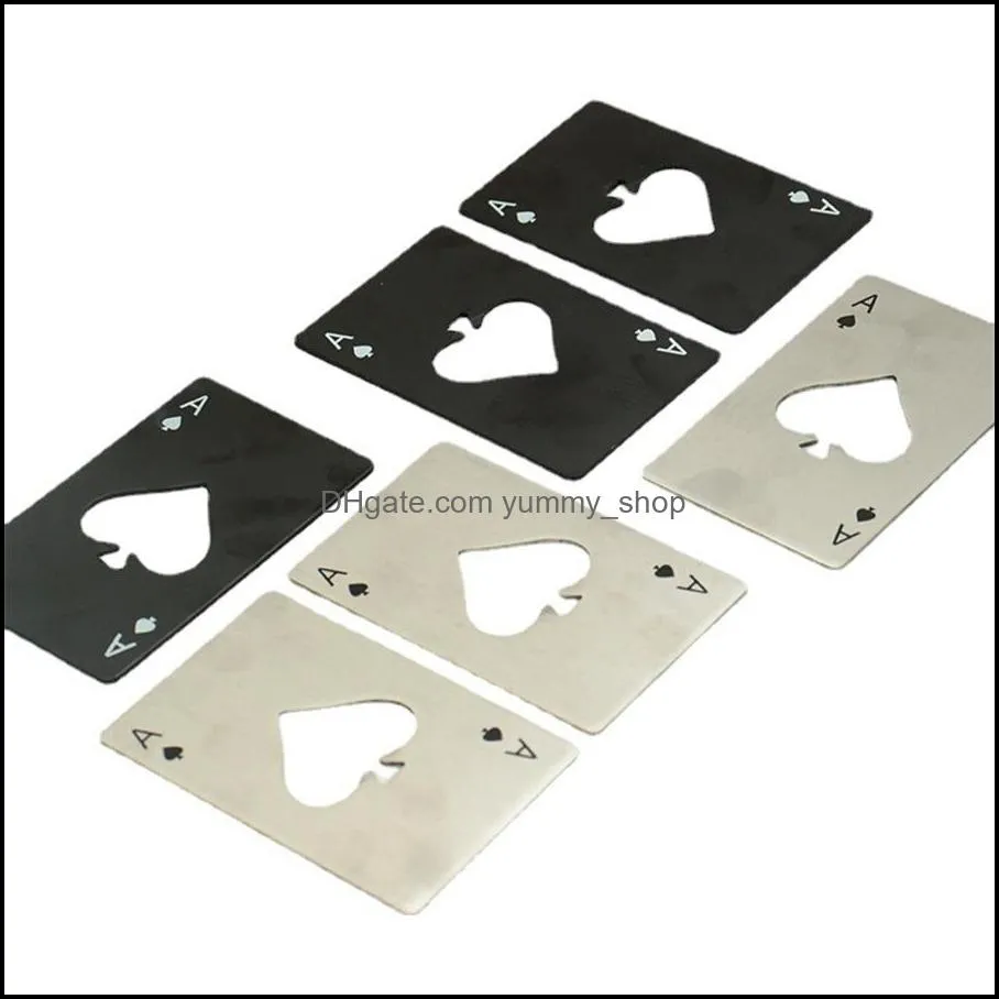 other bar products spade a credit card bottle opener creative poker shaped stainless steel household tools beer opener