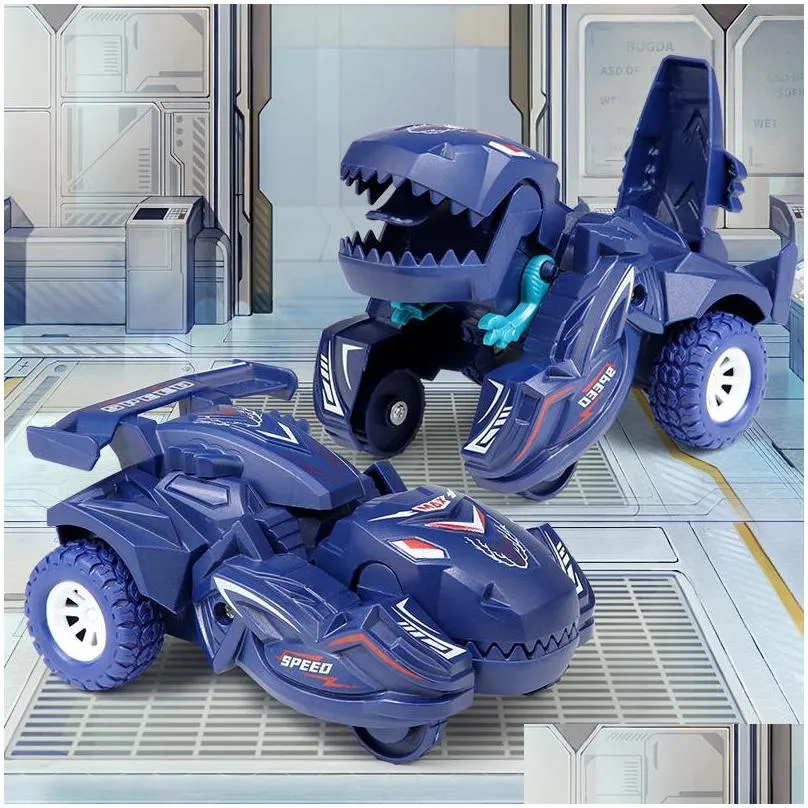 new transforming dinosaur car deformation car toys inertial sliding dino automatic transform boys gifts kid toy