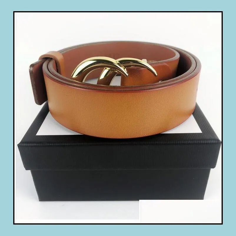 mens woman belts classic smooth buckle genuine leather belt highly quality come with gift box and handbag