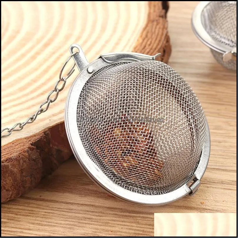 stainless steel tea infuser sphere locking spice tea ball strainer mesh infuser tea filter strainers kitchen tools 20pcs