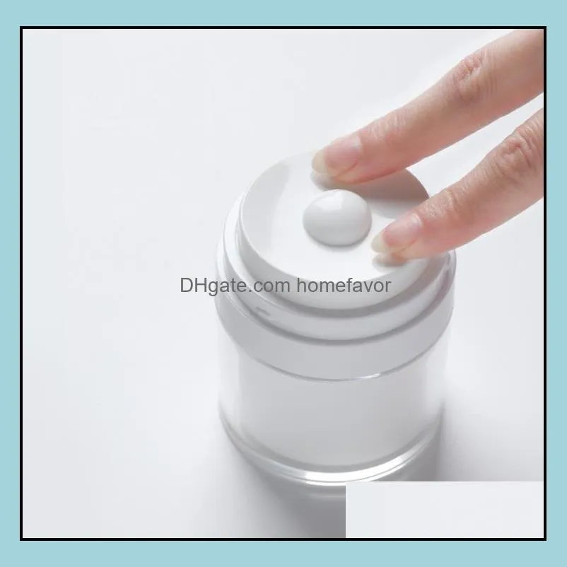 15 30g white simple airless cosmetic bottle 50g acrylic vacuum cream jar cosmetics pump lotion container sn4311