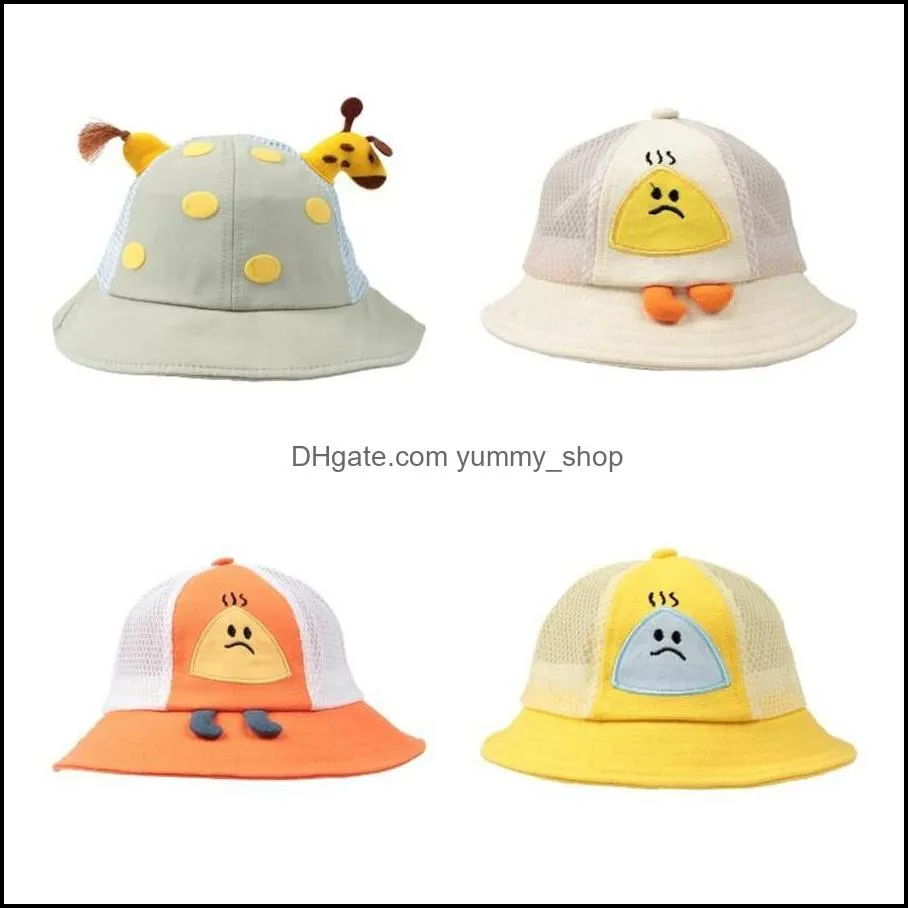 cartoon sun hat adjustable summer kids hat boys travel beach swimming accessories gifts