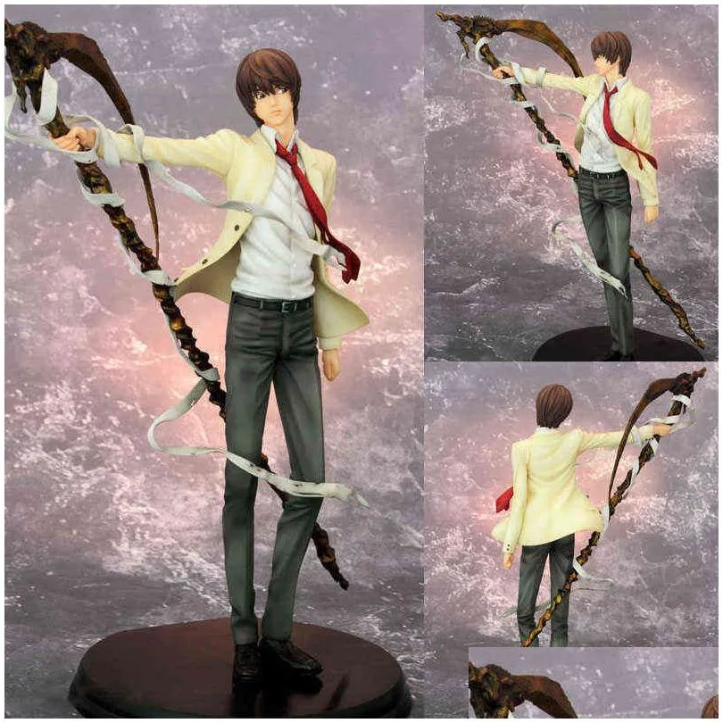 26cm death note anime figure yagami light manga statue figurines pvc killer kira action figure collectible model doll toys decor