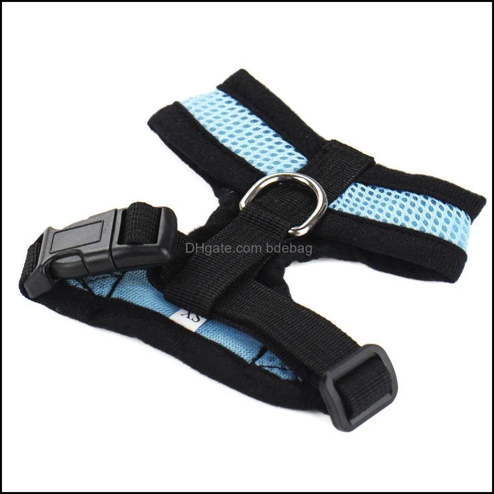 pet dog control harness nylon puppy cat soft walk collar safety pet puppy soft chest strap