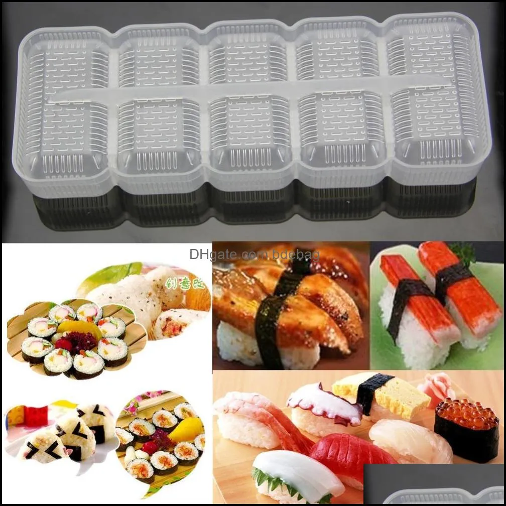 e74 japan nigiri sushi mold rice ball 5 rolls maker non stick press bento tool