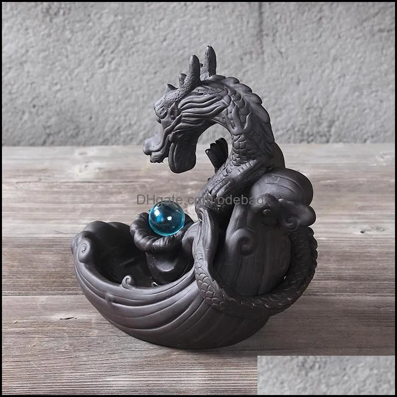 backflow incense burner dragon smoke backflow incense burner ceramic censer smell use in the home office teahouse decoration