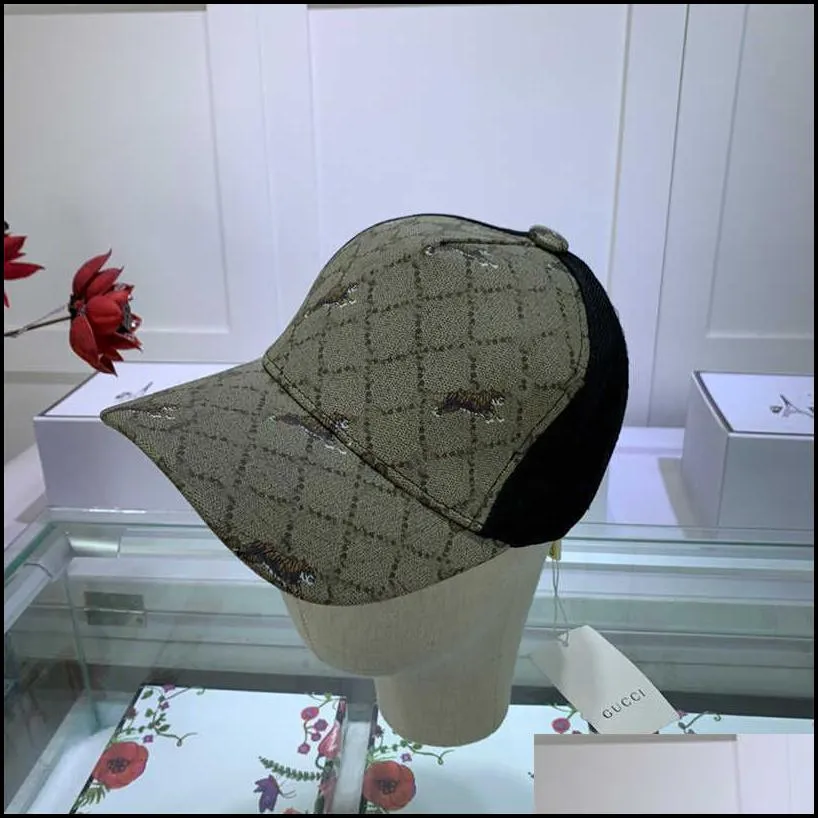 22ss fashion ball cap mens designer tiger bee snake flower baseball cap luxury cap