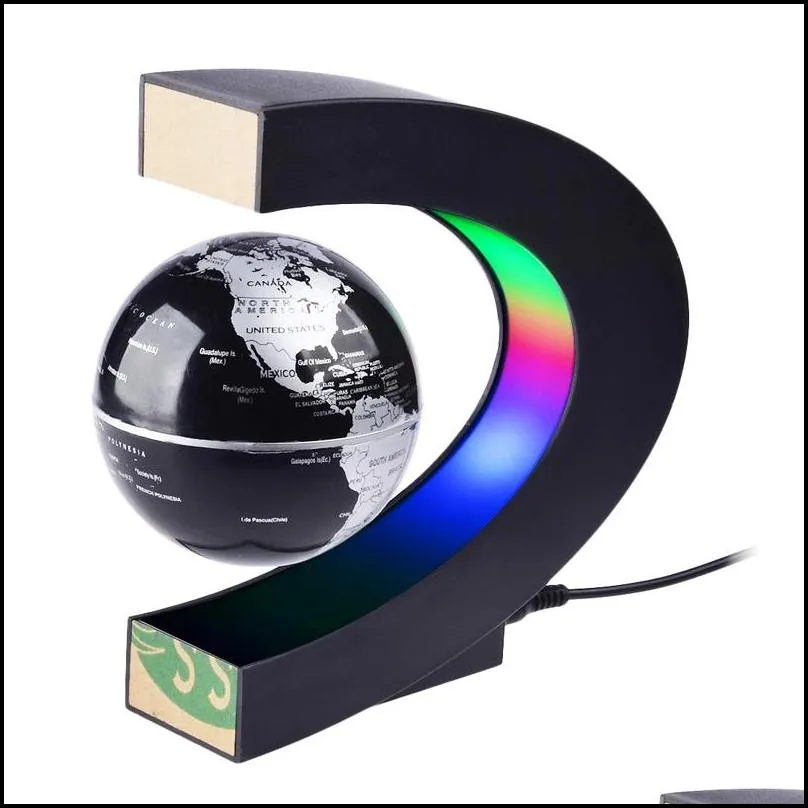 led magnetic levitation electronic floating globe world map antigravity led night light home decoration novelty birthday gift