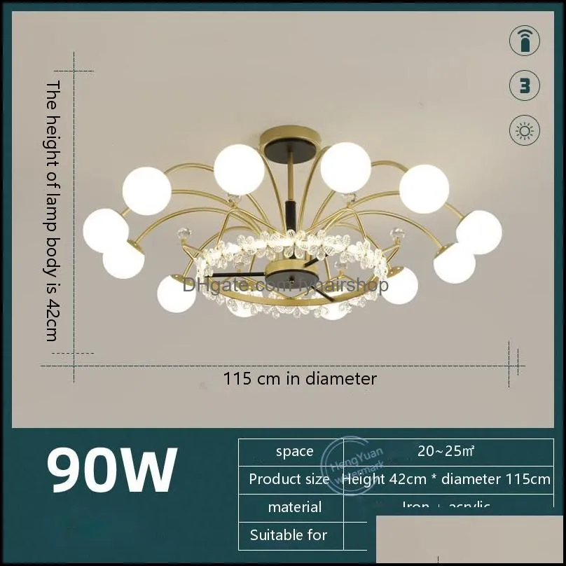 chandeliers led golden luxury living room chandelier lighting nordic modern minimalist bedroom dining glass crystal