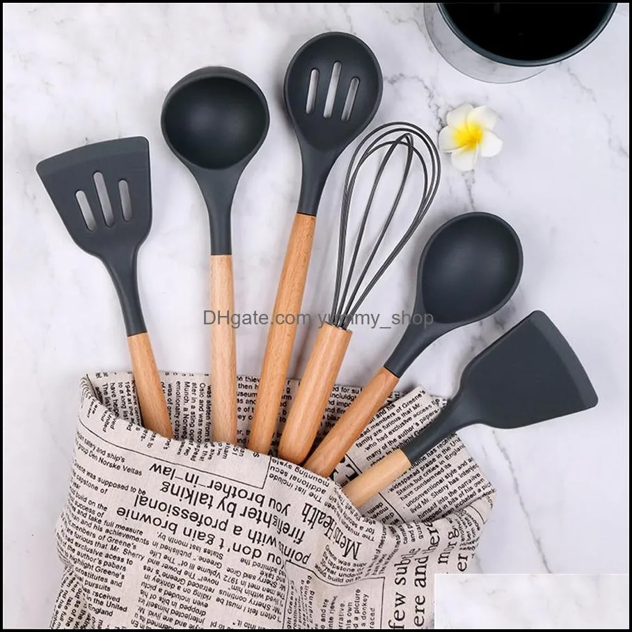 household spatula spatula egg beater silicone kitchen utensils soup spoon cooking set