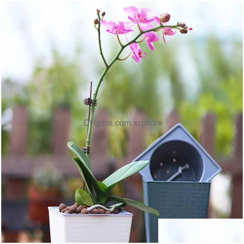 brick shape flower pot tall garden potted plants home garden flower pot decorative flower pot home decoration supplies tools 210615