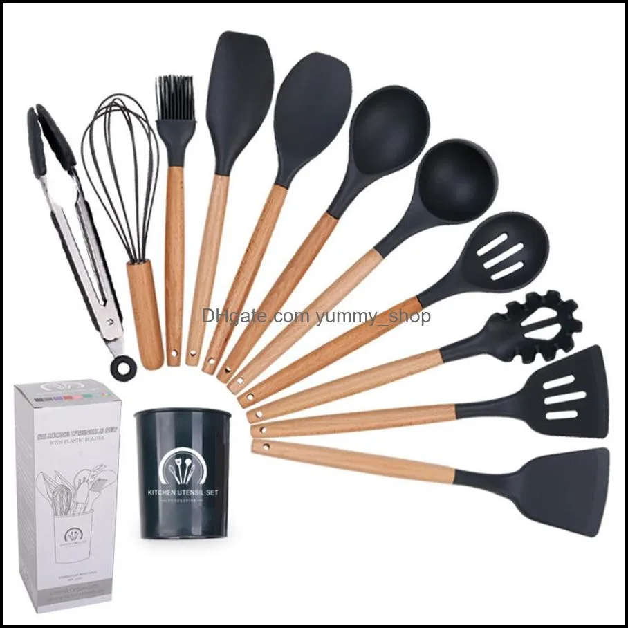 household spatula spatula egg beater silicone kitchen utensils soup spoon cooking set