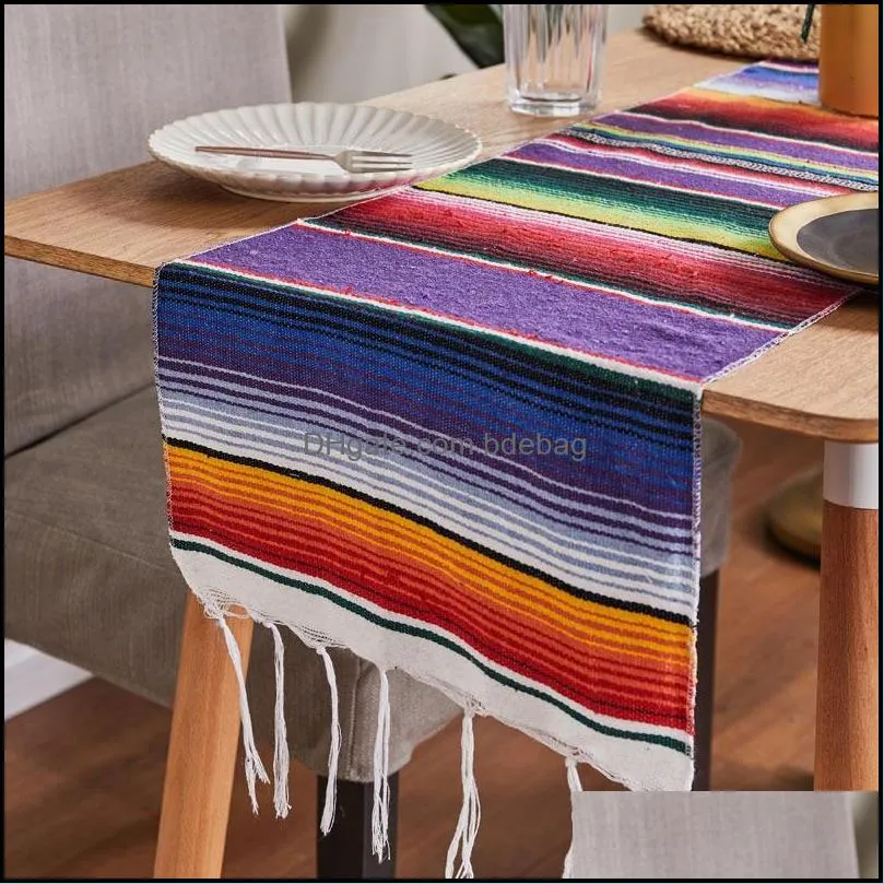 table cloth boho ethnic style beach blanket towel tassels throw rug mexican blankets picnic handmade striped tablecloth