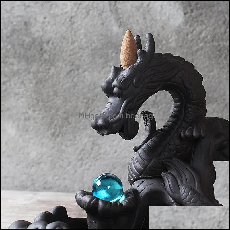 backflow incense burner dragon smoke backflow incense burner ceramic censer smell use in the home office teahouse decoration