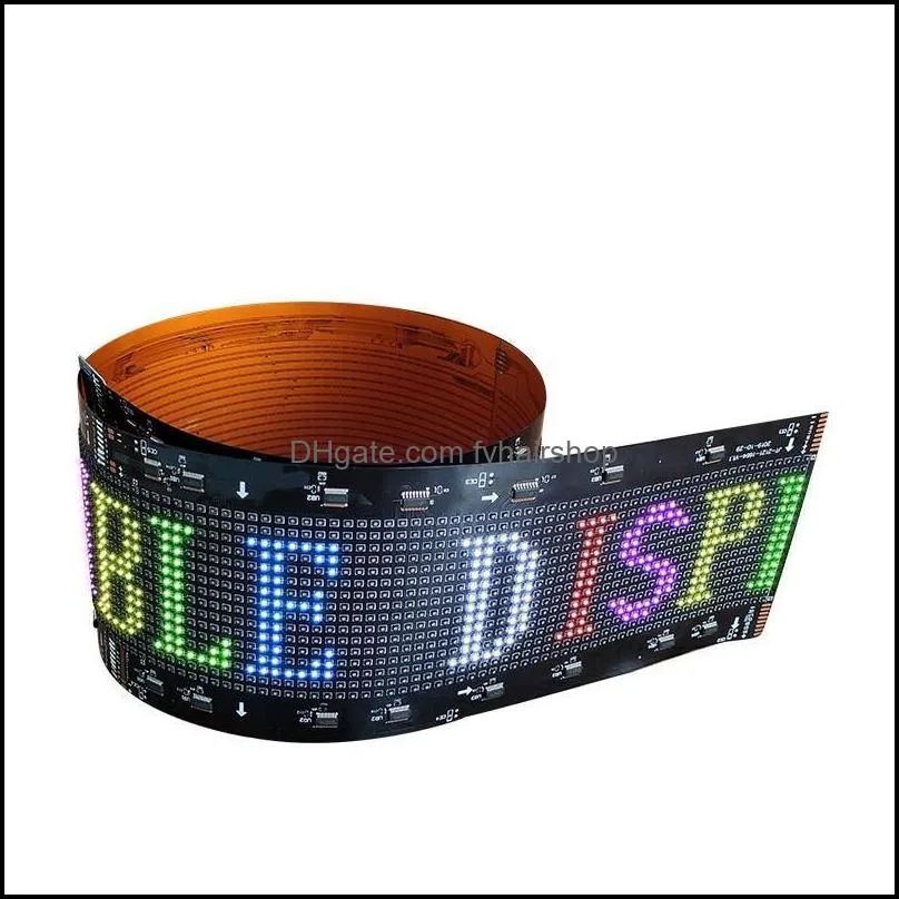 modules 1 meter usb bluetooth rgb programmable flexible 16x192 pixel led module display matrix sign board android ios application