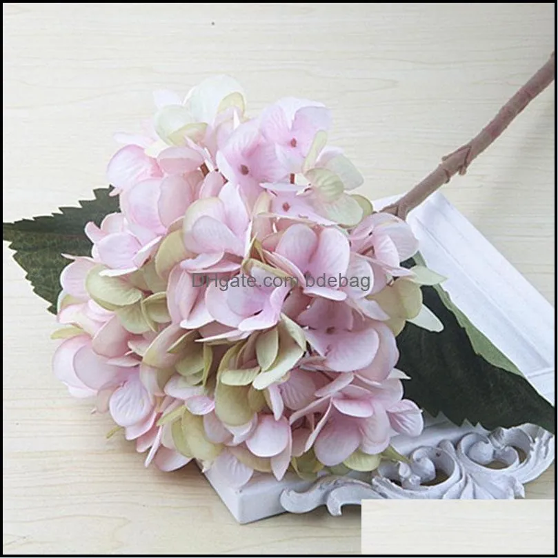 bundle silk hydrangea autumn vases for home decor christmas decorative flower wedding wall set artificial flowers wreaths