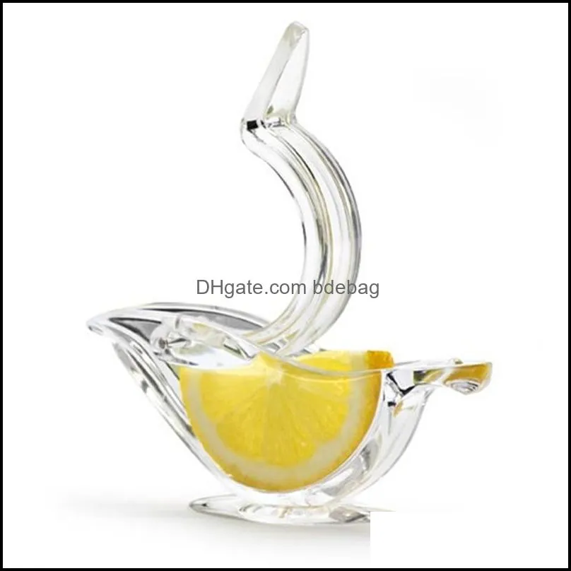 acrylic lemon clip manual transparent fruit juicer home kitchen bar gadget manual citrus juicer hand orange squeezer machine 