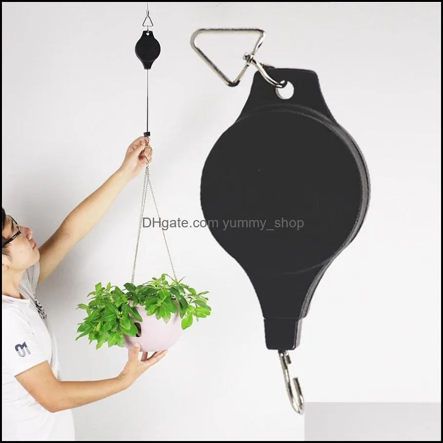 garden decorations telescopic lifting hook creative household gardening products suitable for hanging basin hanging orchid flowerpot bird