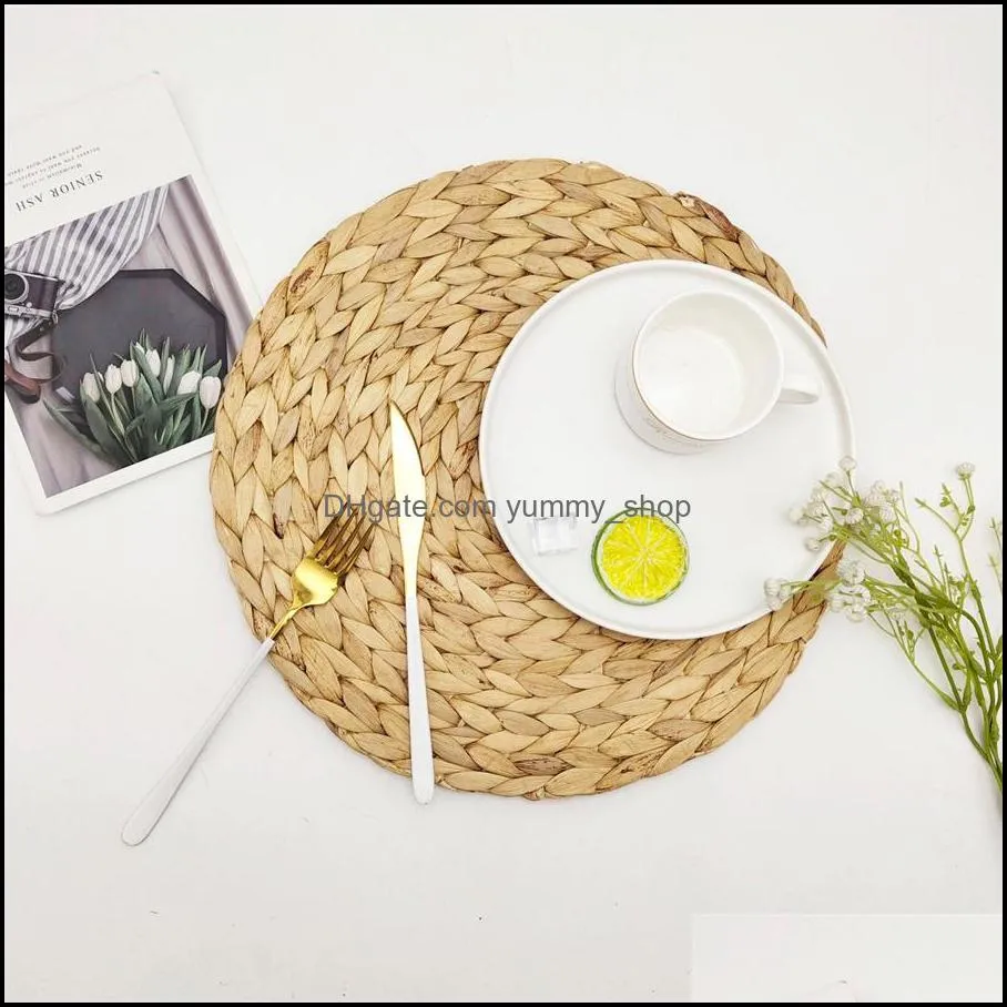 manufacturers hand woven gourd grass meal pad casserole pad cup dining table heat insulation and anti scalding