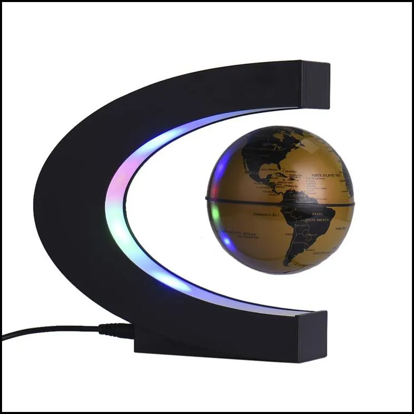 led magnetic levitation electronic floating globe world map antigravity led night light home decoration novelty birthday gift