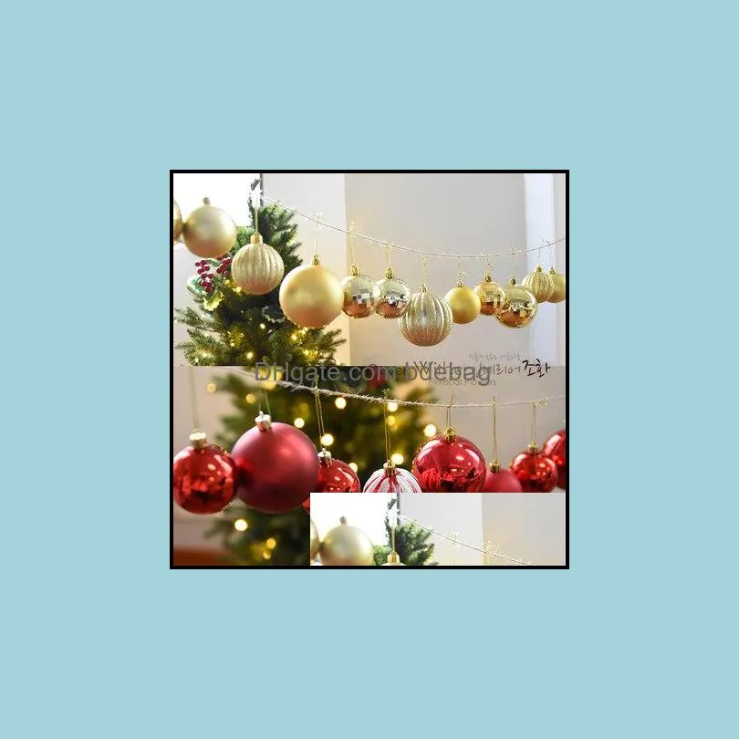 christmas decorations 12 6cm8cm painted christmas balls bright ball tree decoration