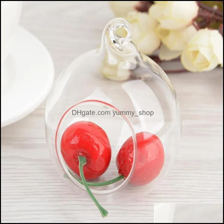 1pc 60mm hanging tealight holder glass globes terrarium wedding candle holders candlestick vase home inn bar decoration