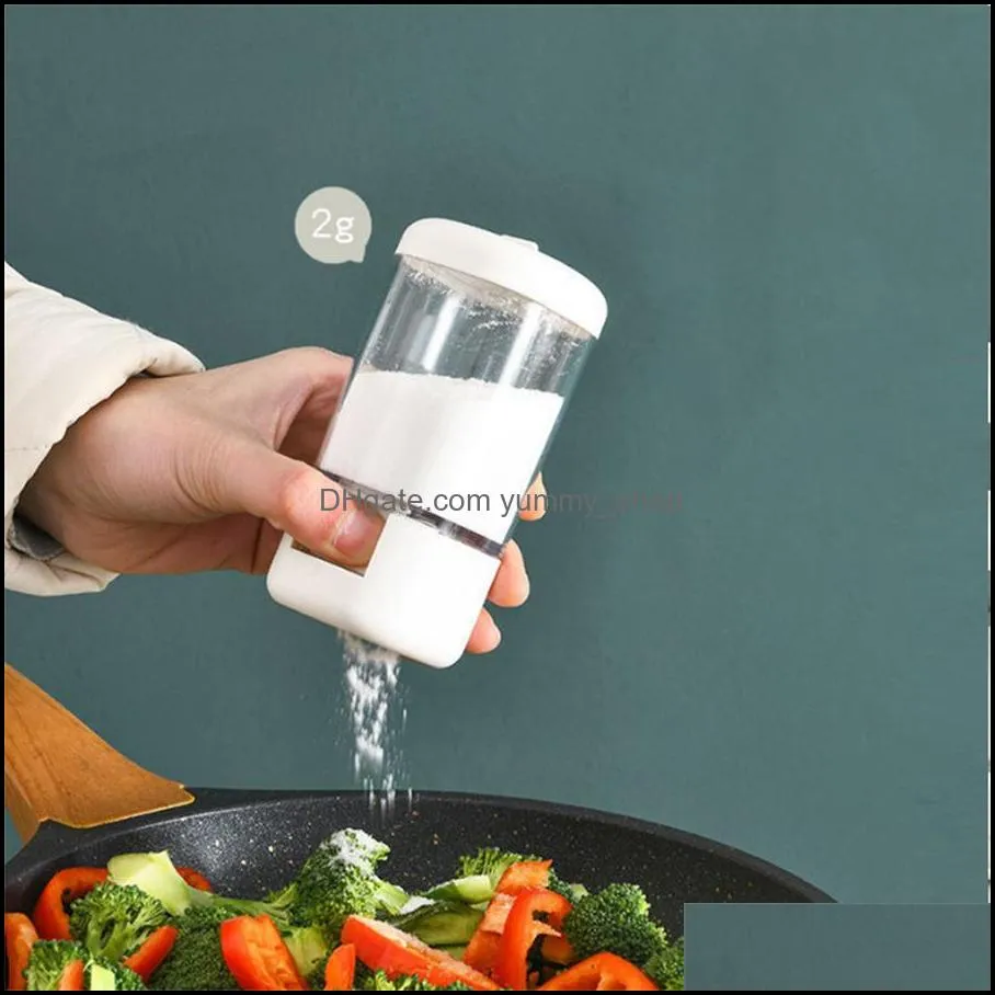 herb spice tools manufacturers press type quantitative salt bottle measurable seasoning sprinkling artifact controlled salt tank kitchen