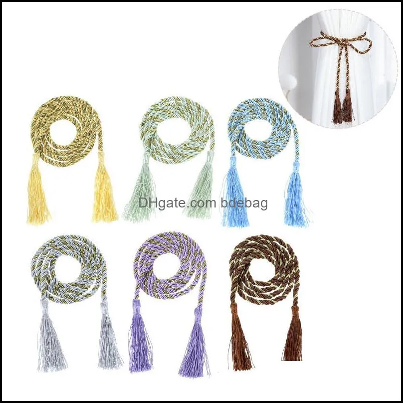 other home decor 2pcs hook curtain handmade tiebacks decorative holdbacks with tassel bedroom living room decoration