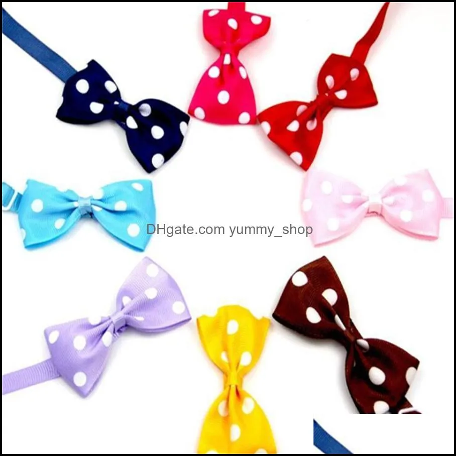 supply dog accessories cats bow tie adjustable neck strap cat grooming necklace randomly colors