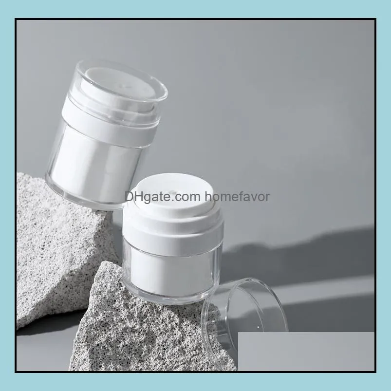 15 30g white simple airless cosmetic bottle 50g acrylic vacuum cream jar cosmetics pump lotion container sn4311