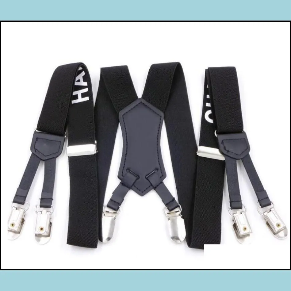 4 colours designer fashion suspenders for man and women 3 0 115cm six clip2555