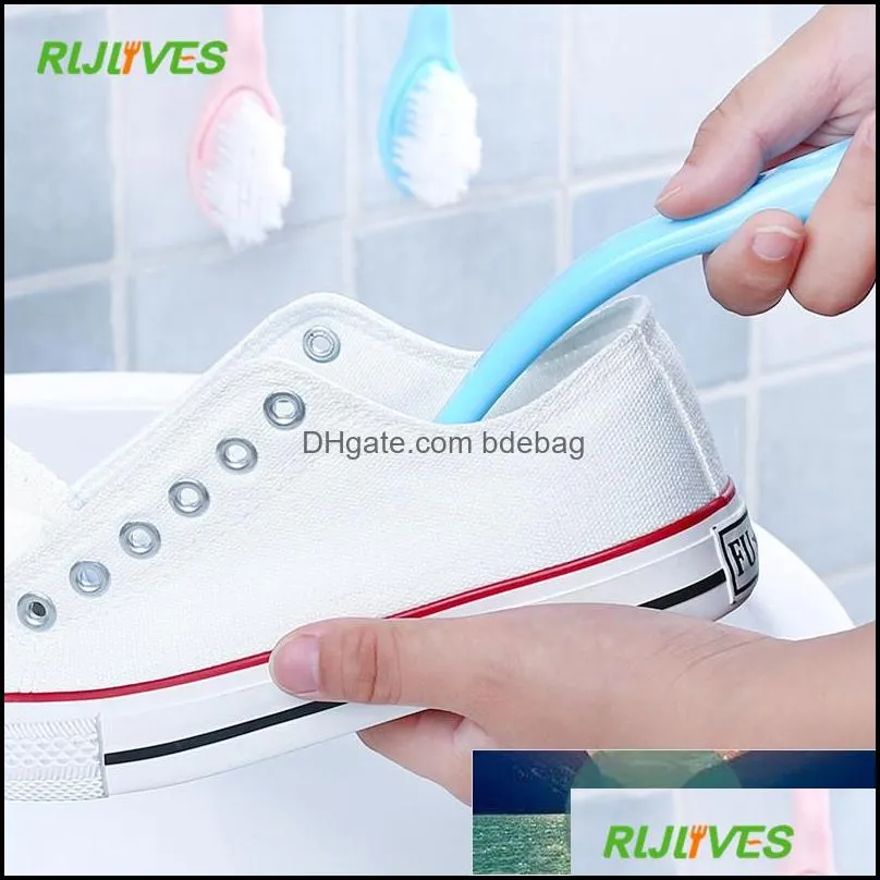 shoe brush double long handle cleaner cleaning brushes washing toilet dishes home portable sneakers shoe cleaning tools