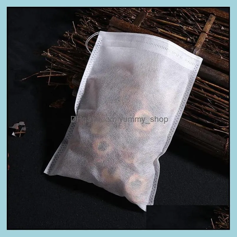 other kitchen tools food grade nonwoven fabric 100pcs tea filter for spice infuser with string heal seal filters teabags