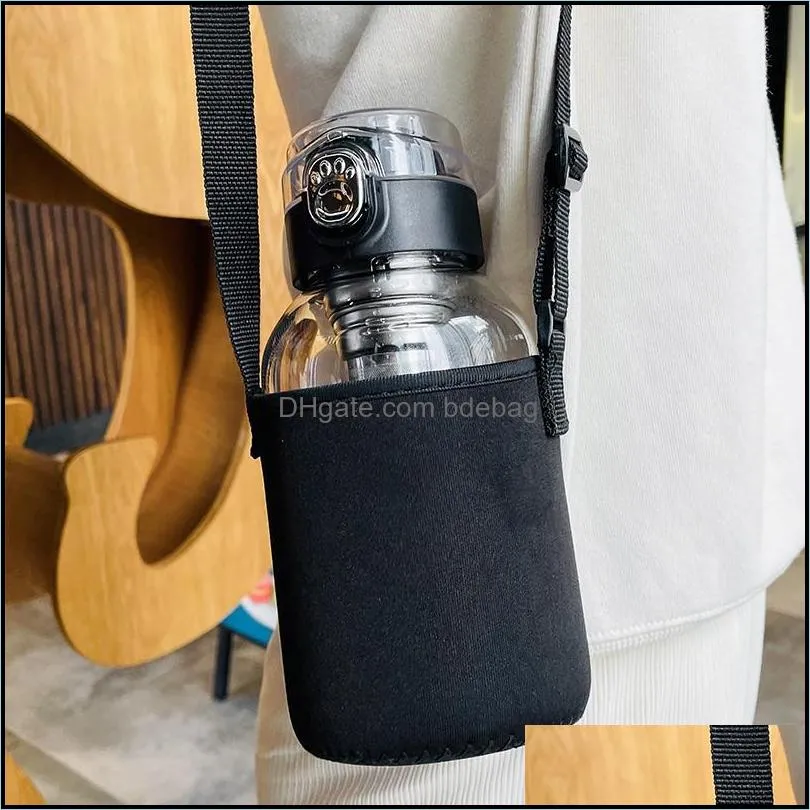 water bottles 750/1000/1200/ml portable borosilica glass tea infuser bottle of with for outdoor travel mug tumbler