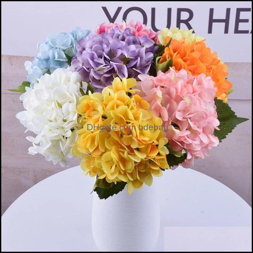 bundle silk hydrangea autumn vases for home decor christmas decorative flower wedding wall set artificial flowers wreaths