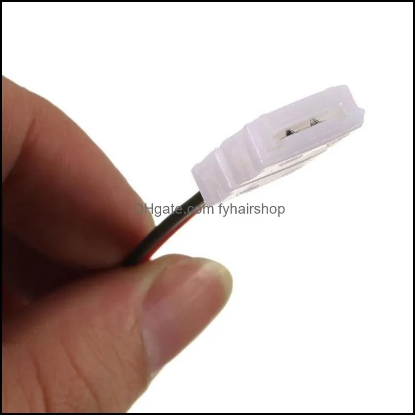 10pcs/lot electrical connect splice 2pins power connector adaptor for 3528/ led strip wire with pcb 8mm/10mm modules