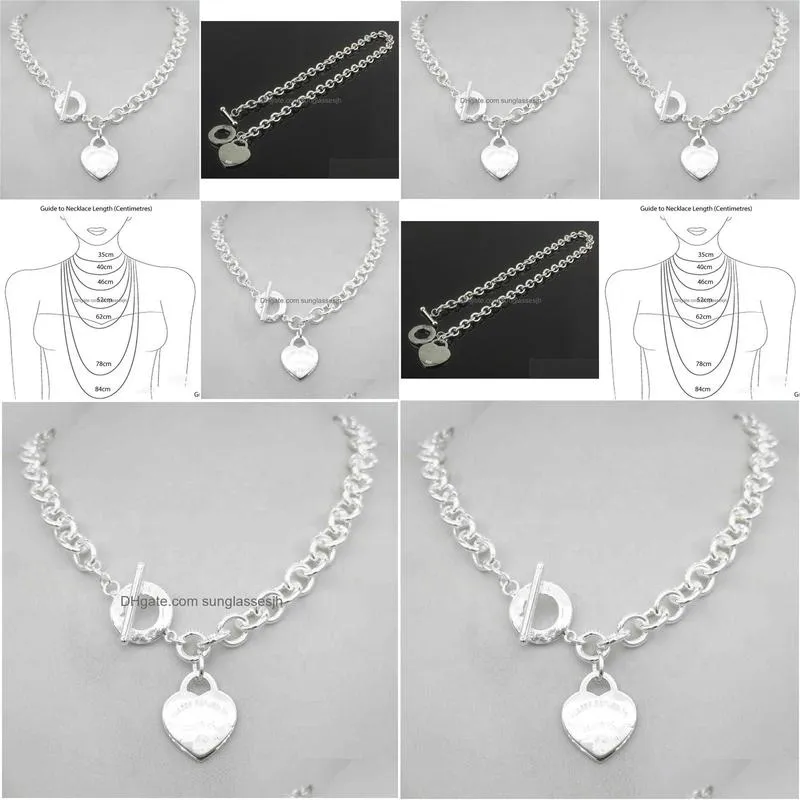 design man women fashion necklace pendant chain necklace s925 sterling silver key return to heart love brand pendant charm with box