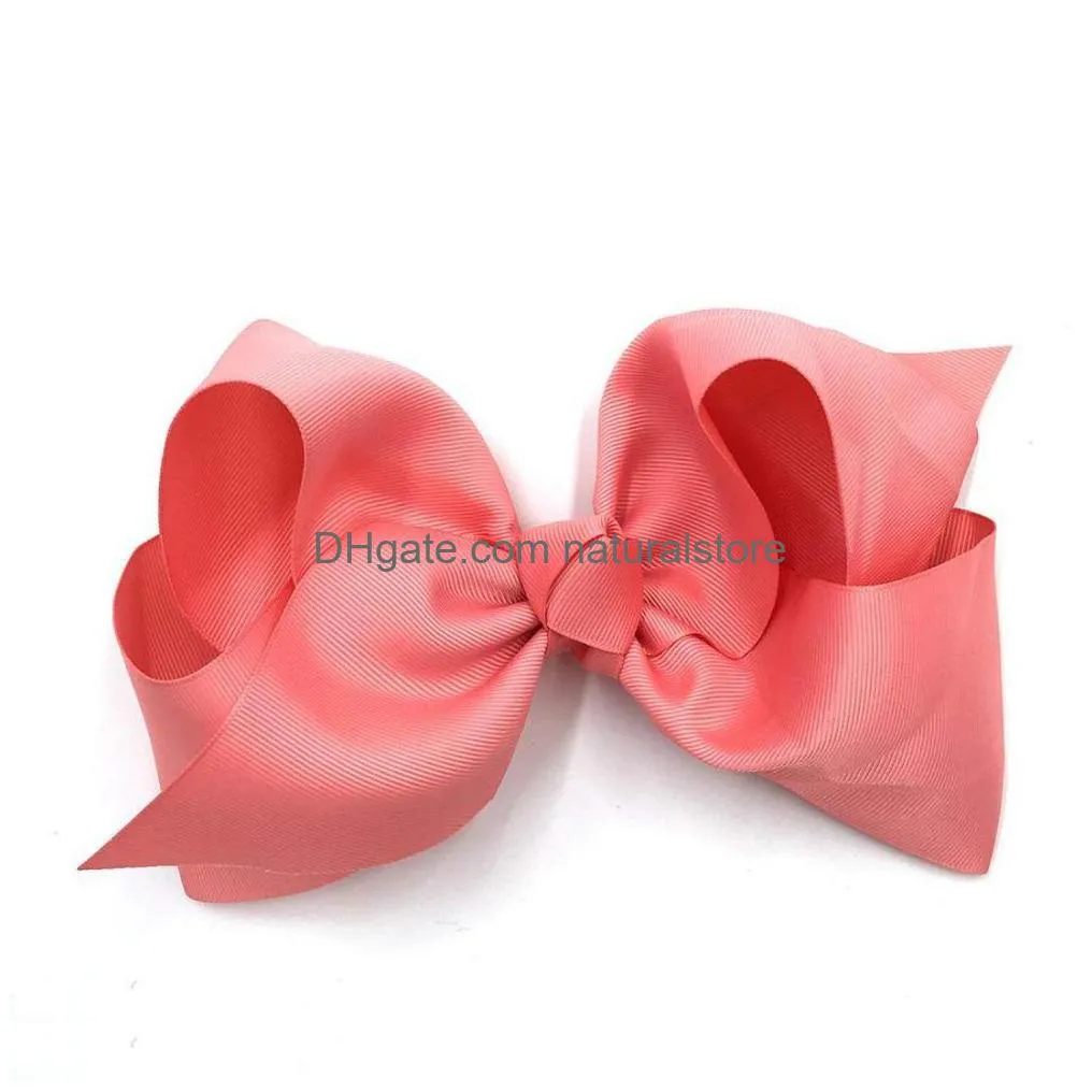 20pcs 8 hair bows clips boutique grosgrain ribbon big large bowknot pinwheel headbands for baby girls teens toddlers kids