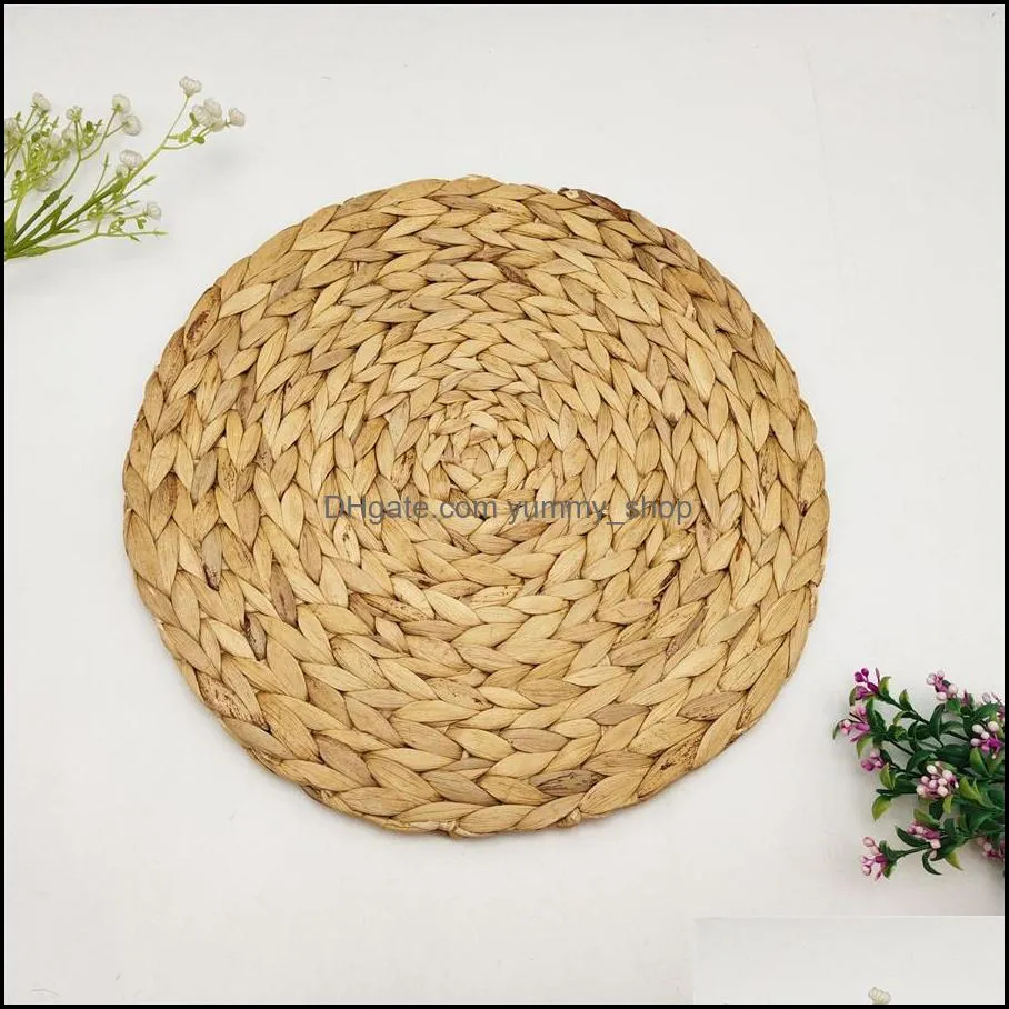 manufacturers hand woven gourd grass meal pad casserole pad cup dining table heat insulation and anti scalding