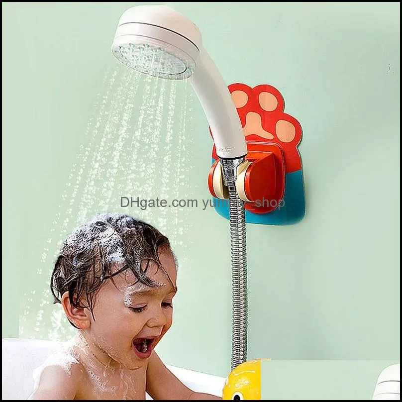 bath accessory set cartoon bathroom no punch shower stand base adjustable selfadhesive showers head stand inventory wholesale