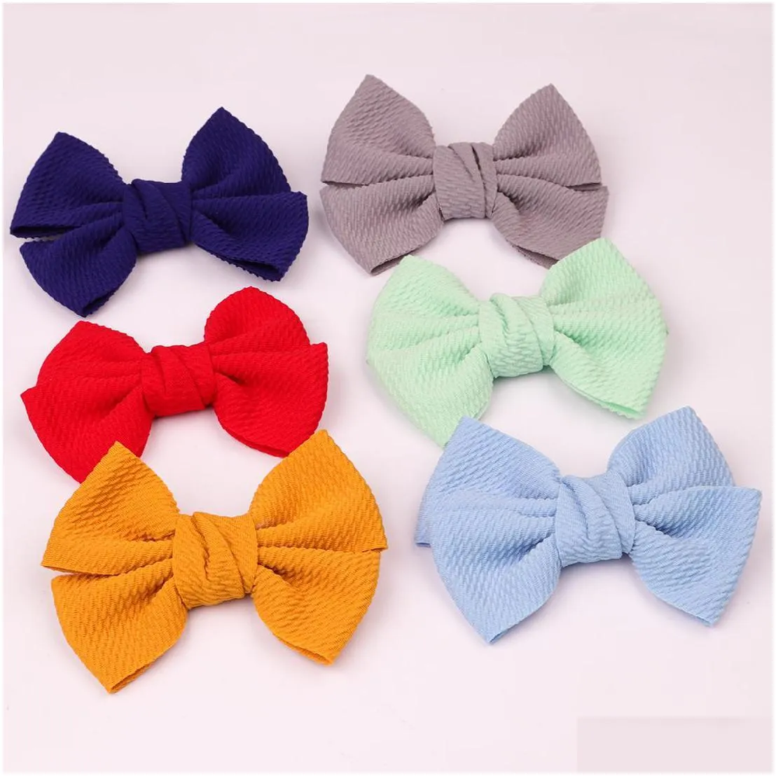 20pcs/lot girls big hair bows velvet hairbow 5.5 inch bow with / without clips women sweet hair accessories children headwear