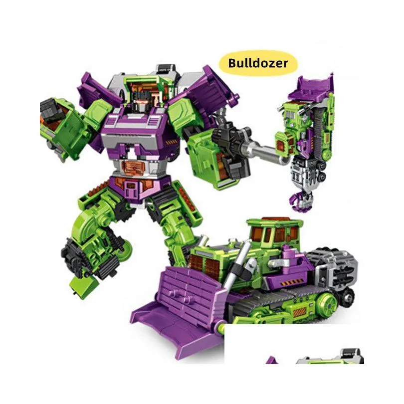 wholesale nbk oversize devastator transformater toys boy robot car excavator trucks model action figure kid adult toy
