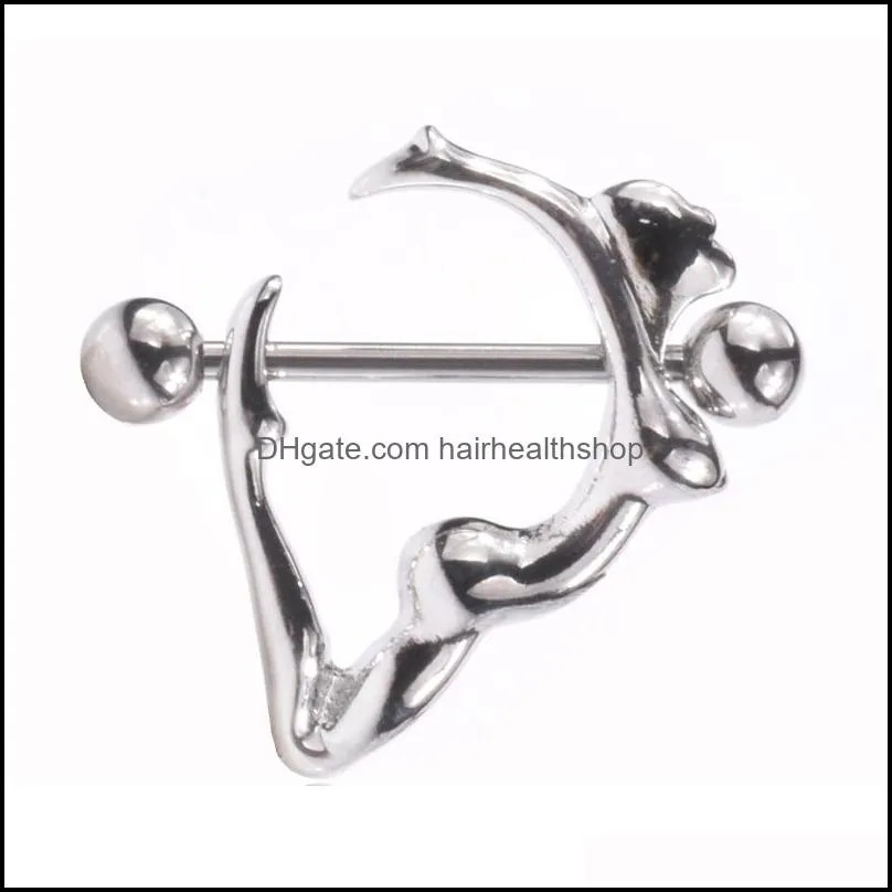 multi shapes nipple rings surgical steel nipple barbells body piercing jewellery for woman and piercing supplies