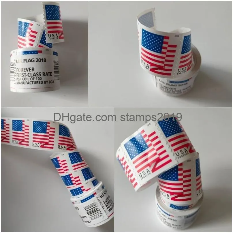 us flag postal mailing stamp 2019 first class roll of 100 for invitation envelopes letters postcard mail supplies