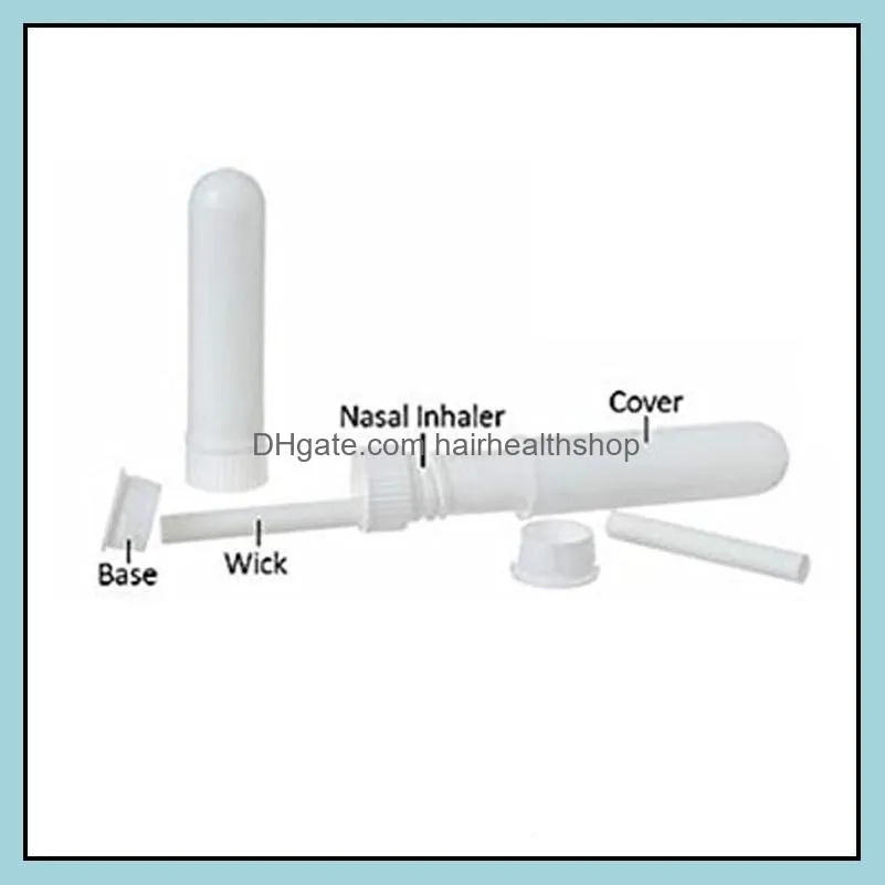 100 pcs blank nasal inhaler sticks plastic blank aroma nasal inhalers for diy best quality cotton wicks