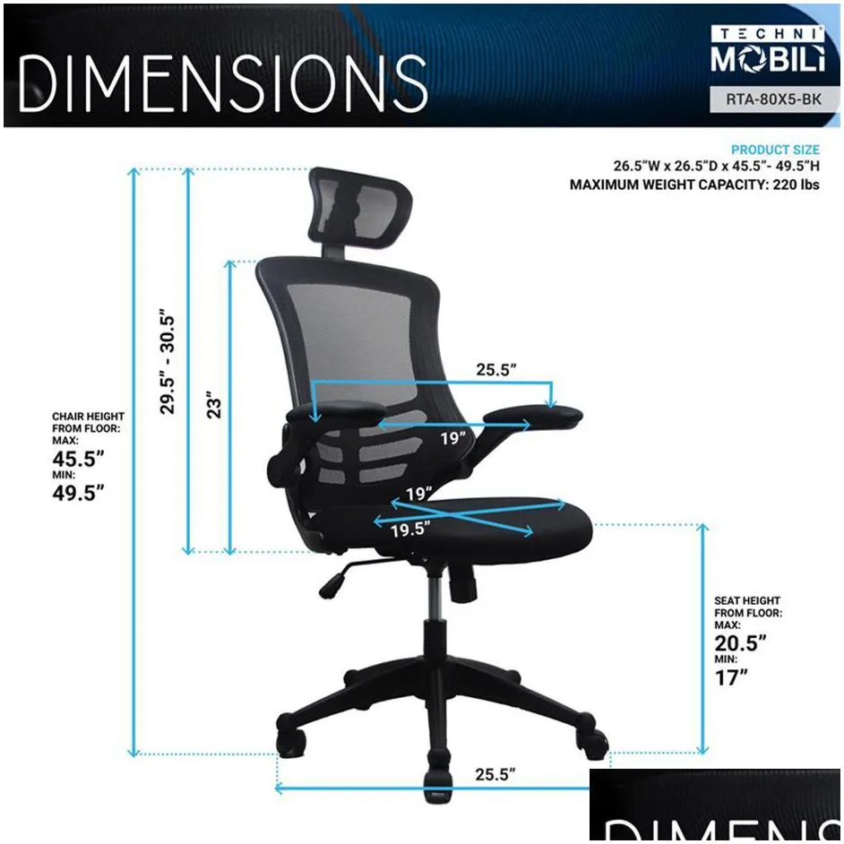 us stock commercial furniture modern highback mesh executive office chair with headrest and flipup arms black a35