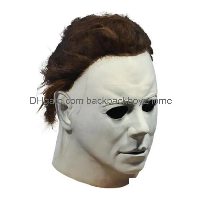 michael myers mask 1978 halloween party horror full head adult size latex mask fancy props fun tools y200103